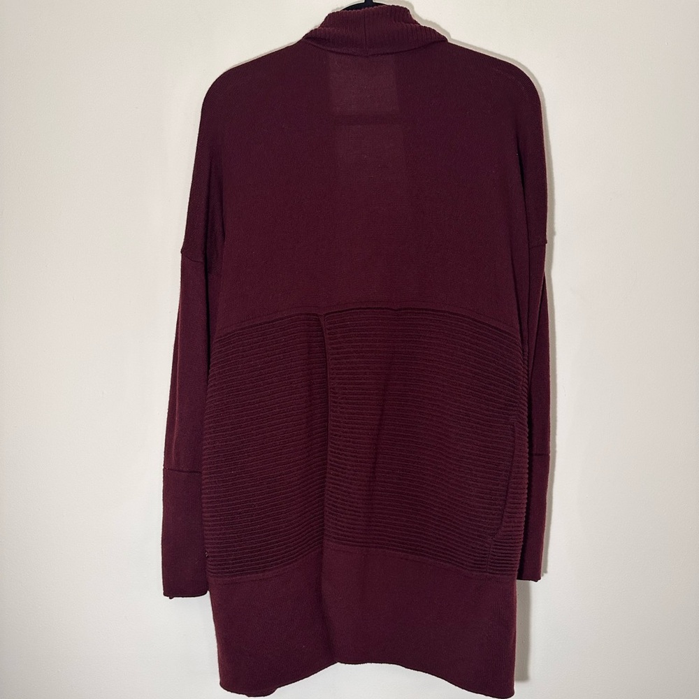 Lululemon sit in lotus wrap II cardigan merino wool open front sweater size 12 - Picture 14 of 15